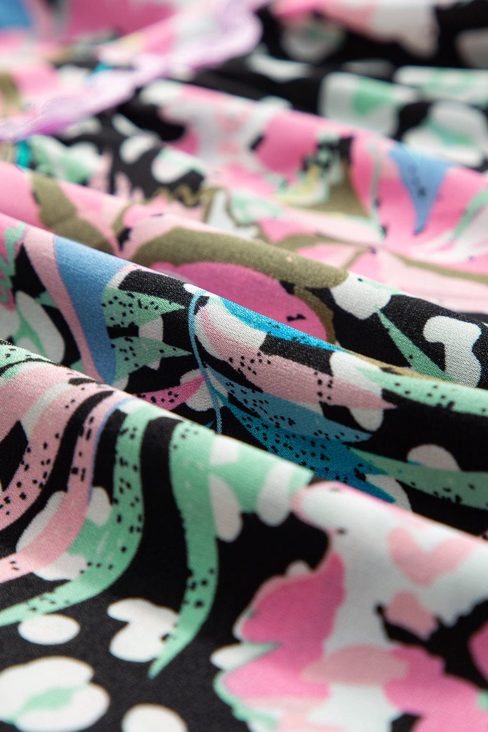 Rose Ruffle Floral Layered Short Sleeve Top