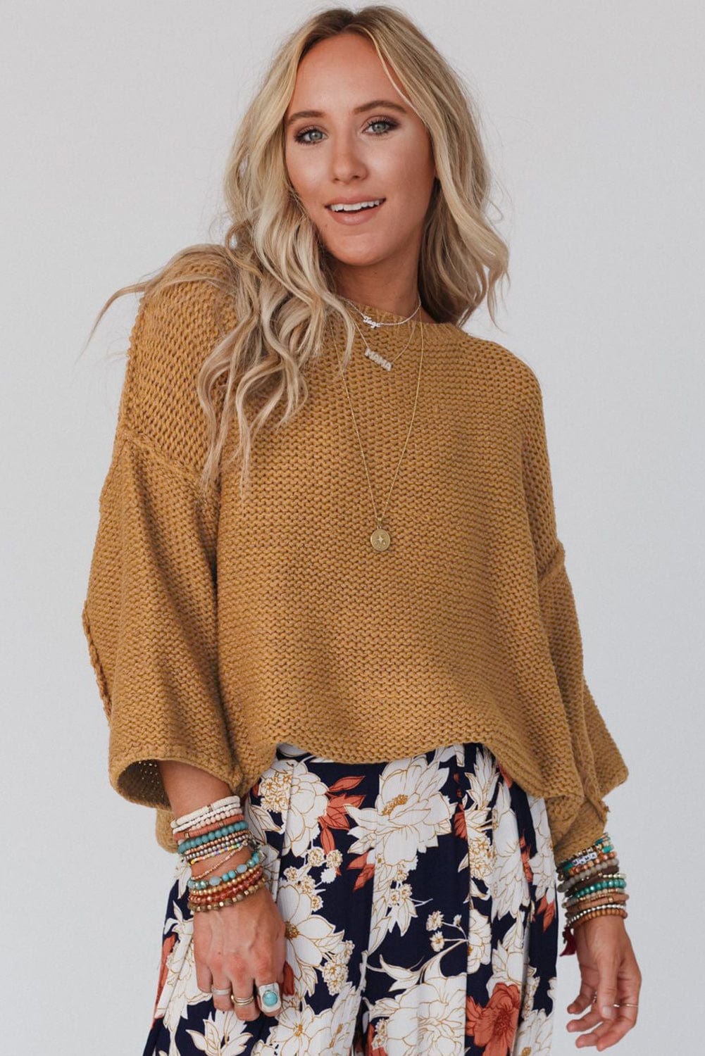 Round Neck Long Sleeve Sweater