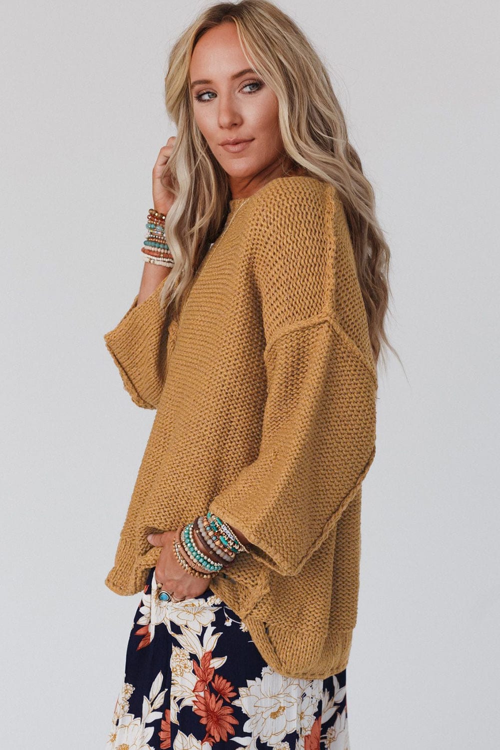 Round Neck Long Sleeve Sweater