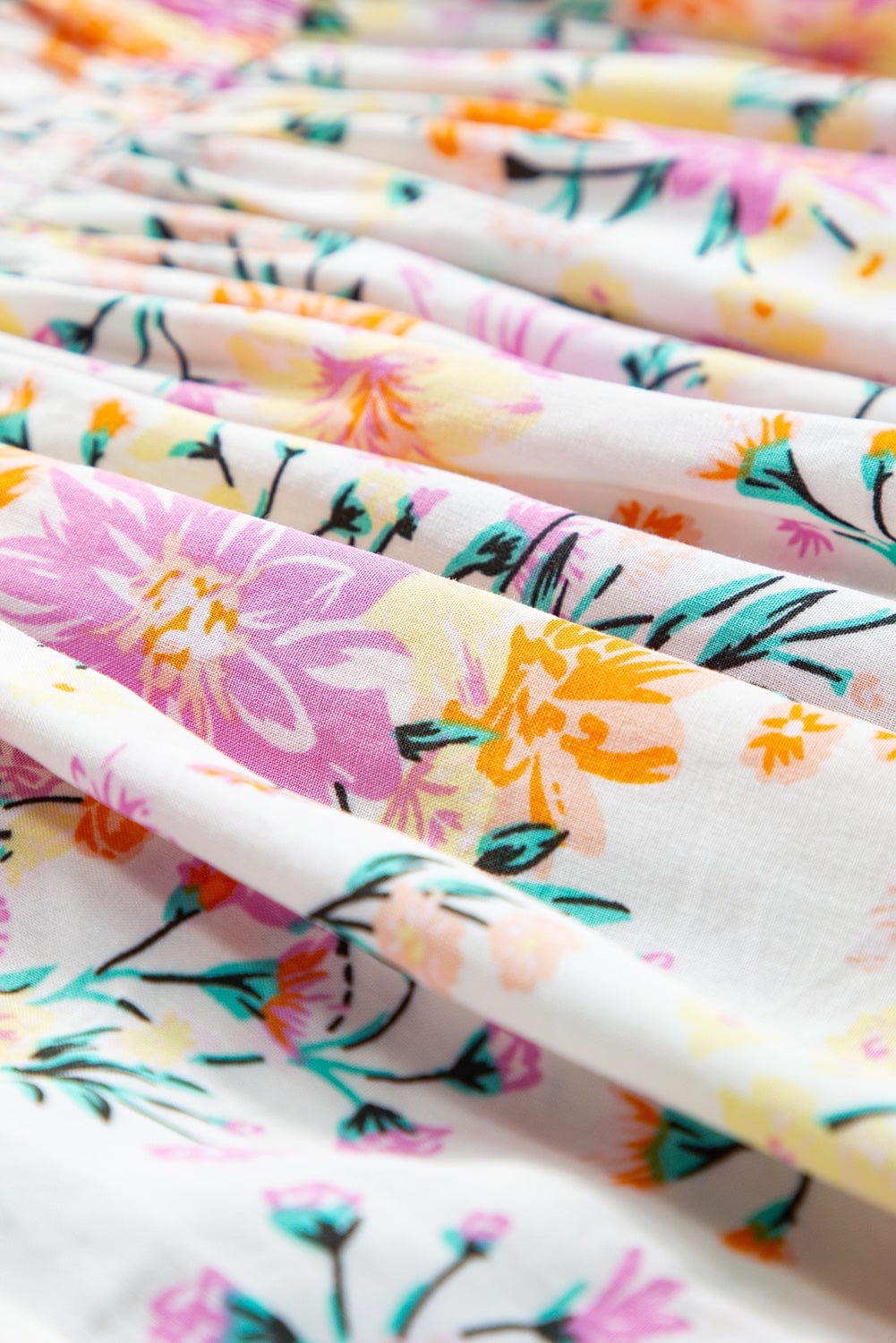 Royal Violet Blossom Smocked Peplum Tank Top