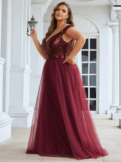 Royalty Charm Plus Size Evening Dress