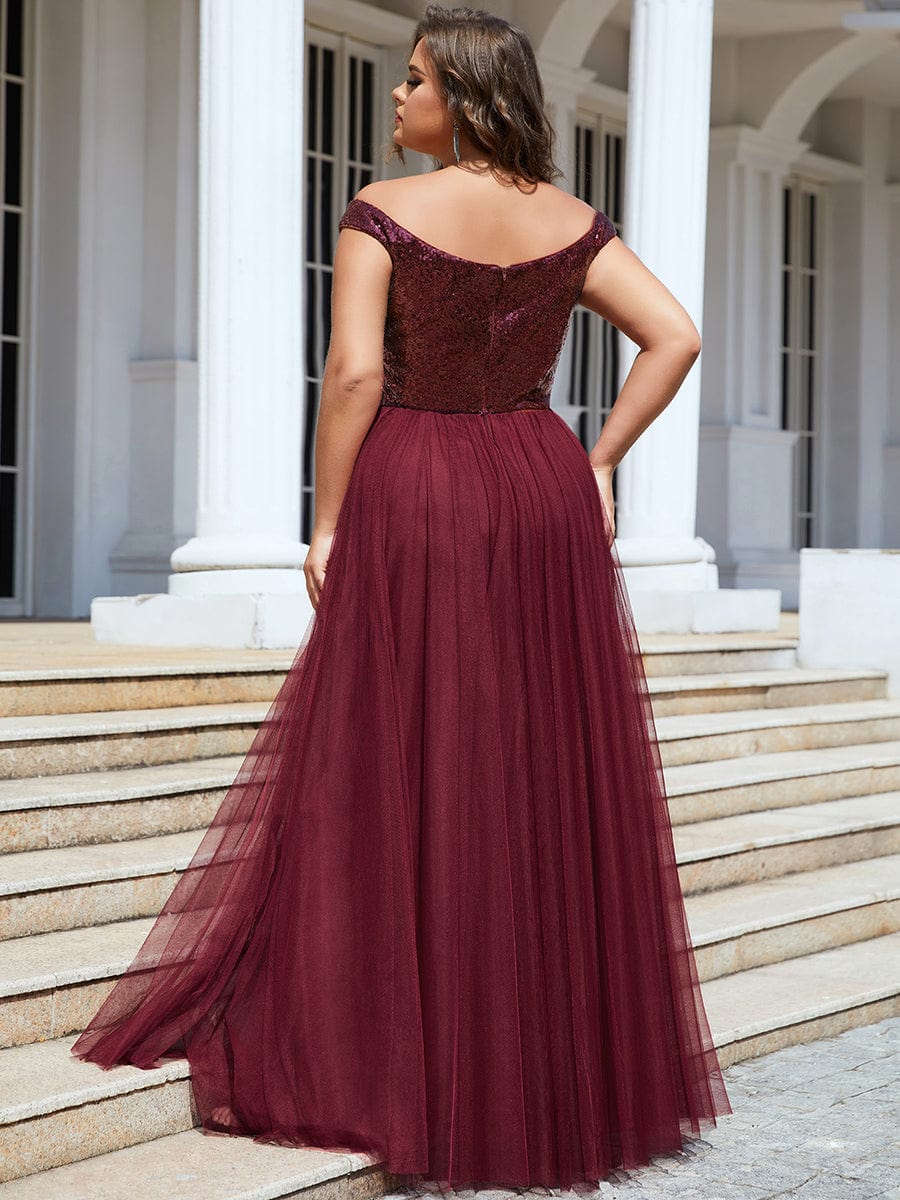 Royalty Charm Plus Size Evening Dress