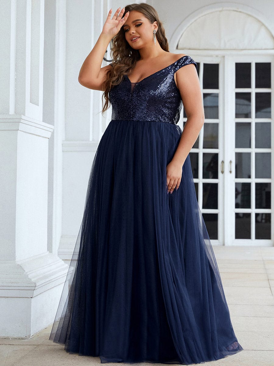 Royalty Charm Plus Size Evening Dress