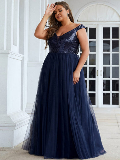 Royalty Charm Plus Size Evening Dress