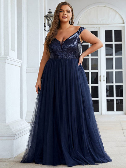 Royalty Charm Plus Size Evening Dress