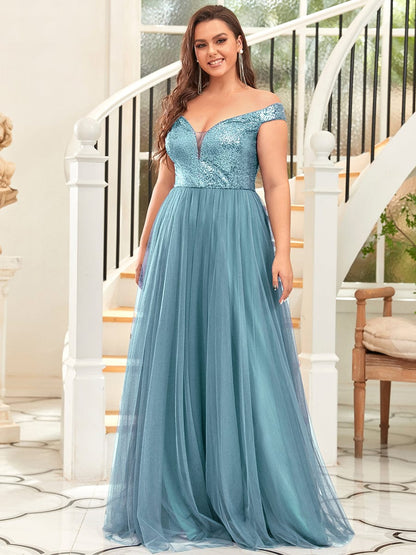 Royalty Charm Plus Size Evening Dress