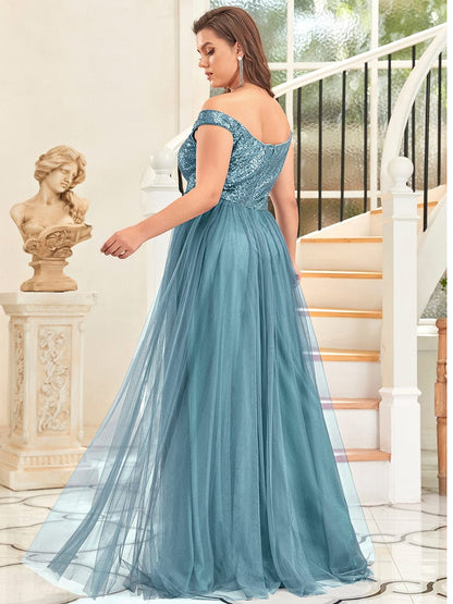 Royalty Charm Plus Size Evening Dress