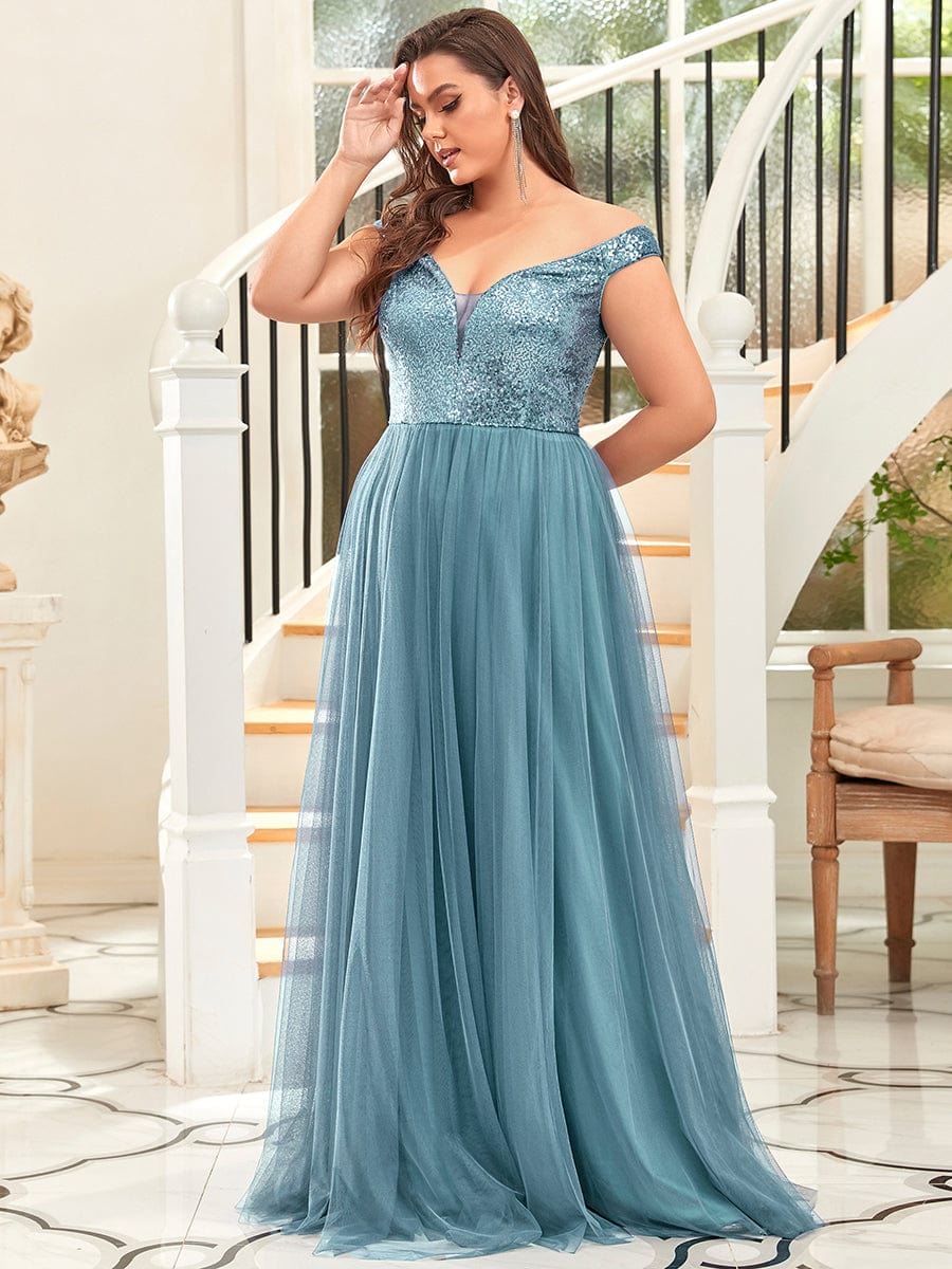 Royalty Charm Plus Size Evening Dress