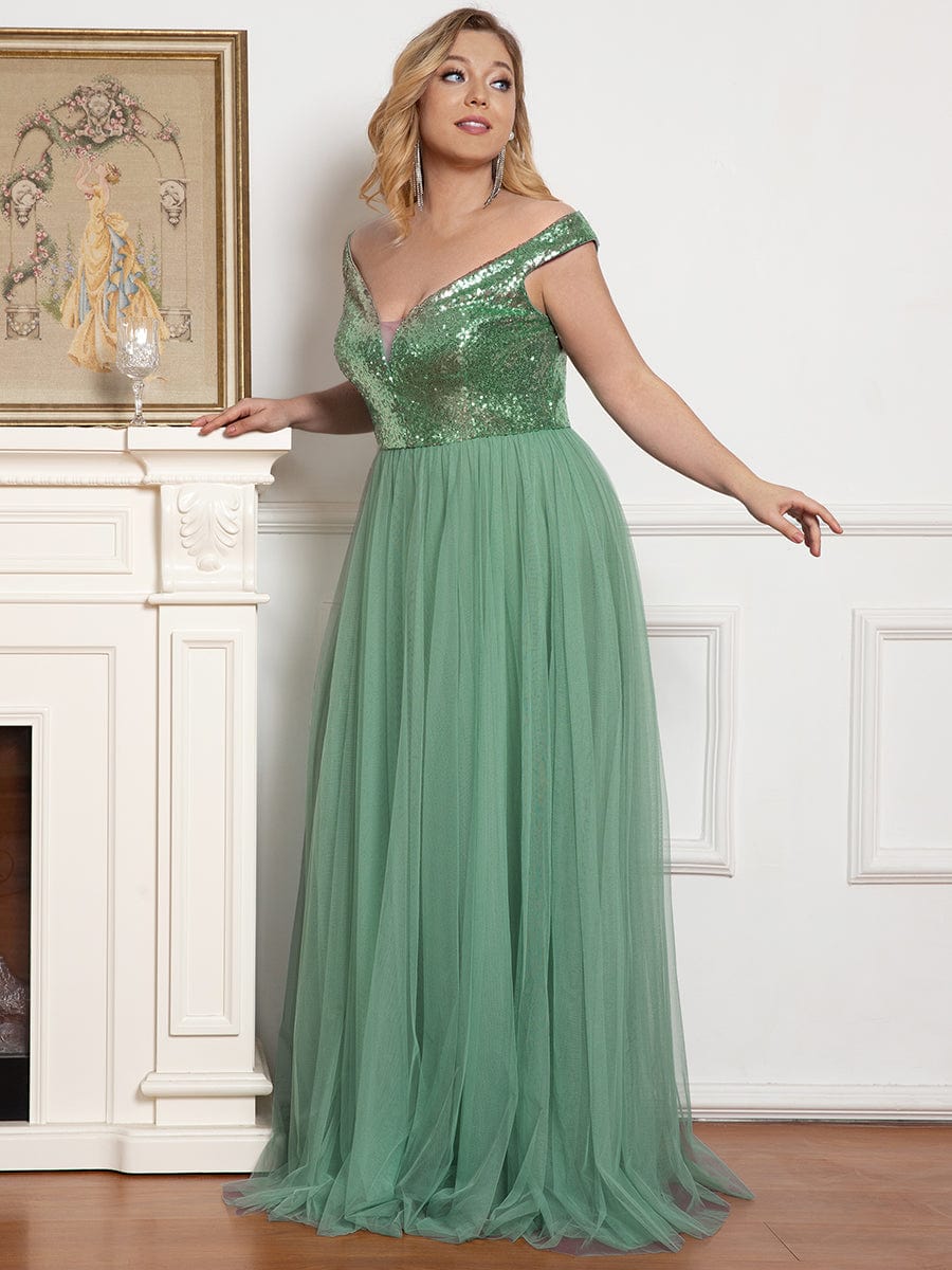Royalty Charm Plus Size Evening Dress