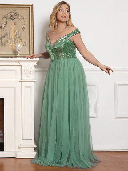 Royalty Charm Plus Size Evening Dress