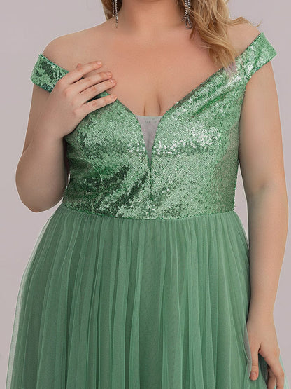 Royalty Charm Plus Size Evening Dress