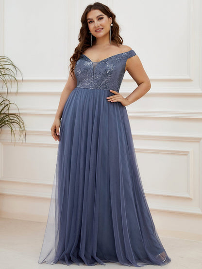 Royalty Charm Plus Size Evening Dress