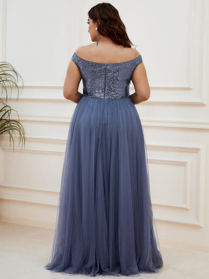 Royalty Charm Plus Size Evening Dress