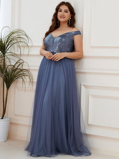 Royalty Charm Plus Size Evening Dress