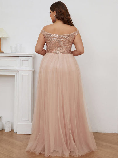 Royalty Charm Plus Size Evening Dress