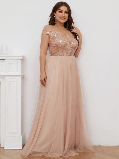 Royalty Charm Plus Size Evening Dress