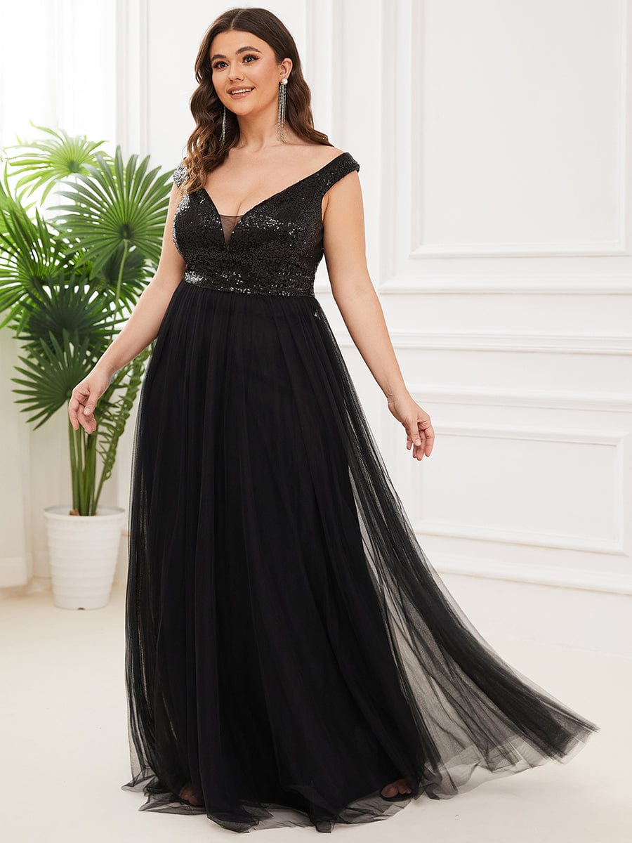 Royalty Charm Plus Size Evening Dress