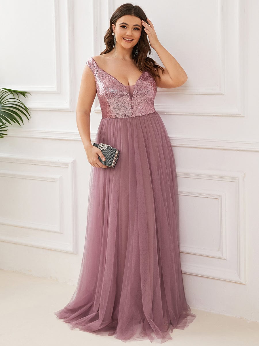 Royalty Charm Plus Size Evening Dress