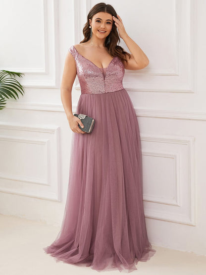 Royalty Charm Plus Size Evening Dress
