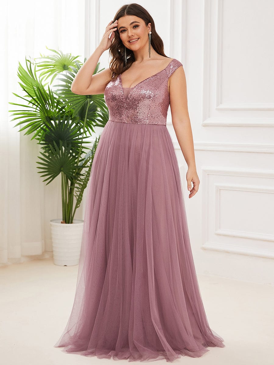 Royalty Charm Plus Size Evening Dress
