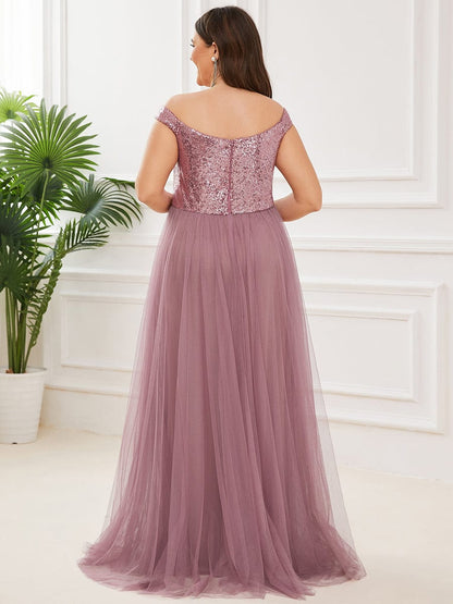 Royalty Charm Plus Size Evening Dress