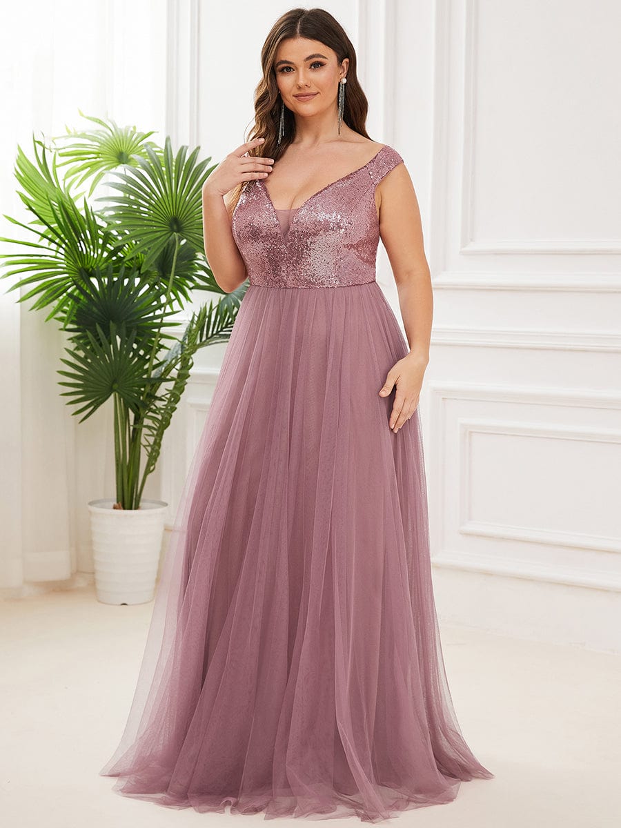 Royalty Charm Plus Size Evening Dress