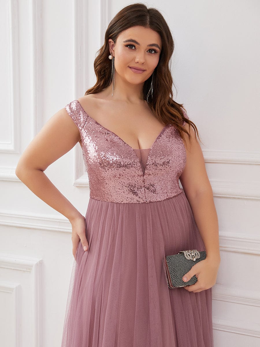 Royalty Charm Plus Size Evening Dress