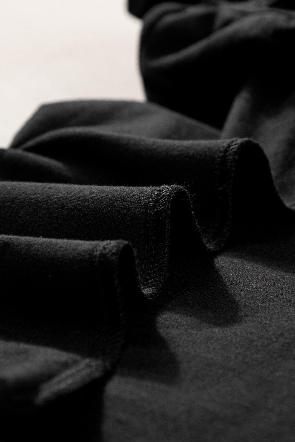 Ruffled Black Sleeveless Tank Top with Wide Straps