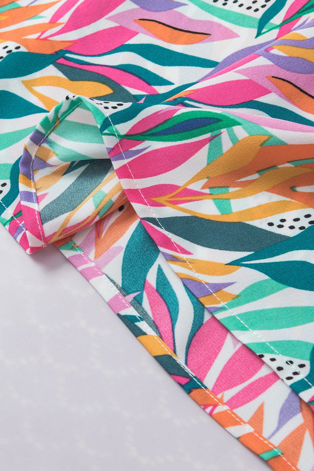 Ruffled Flutter Sleeve Rose Red Floral Print Blouse