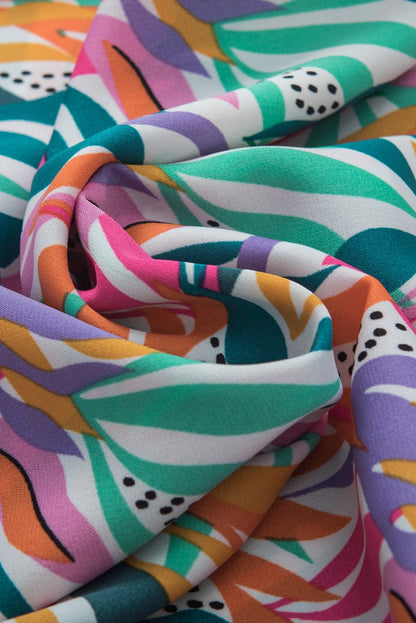 Ruffled Flutter Sleeve Rose Red Floral Print Blouse