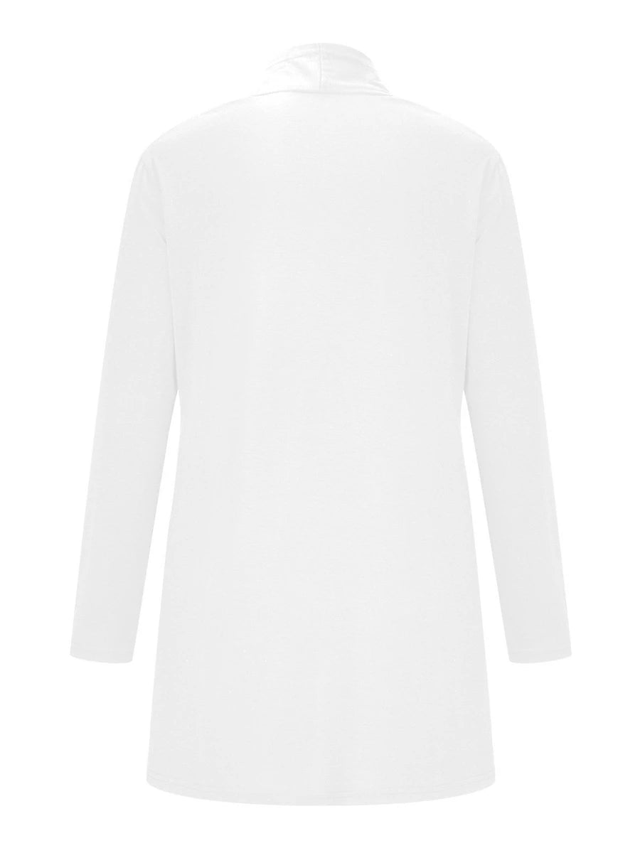 Women's Cardigan Sweater Open Front Ribbed Knit Knit Pocket Summer Fall Outdoor Daily Weekend Stylish Casual Soft Long Sleeve Solid Color Black White Wine S M L