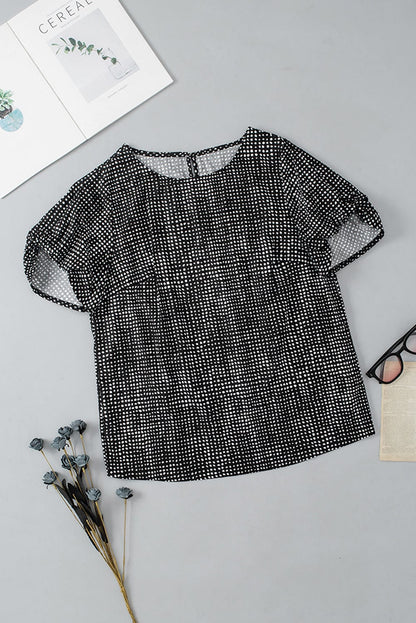 Safari Chic Puff Sleeve Cheetah Print Top