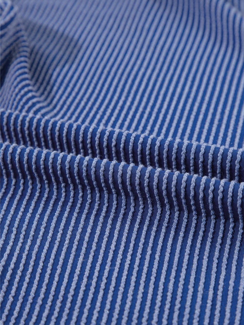 Sail Blue Ribbed Cap Sleeve Mini T-Shirt Dress