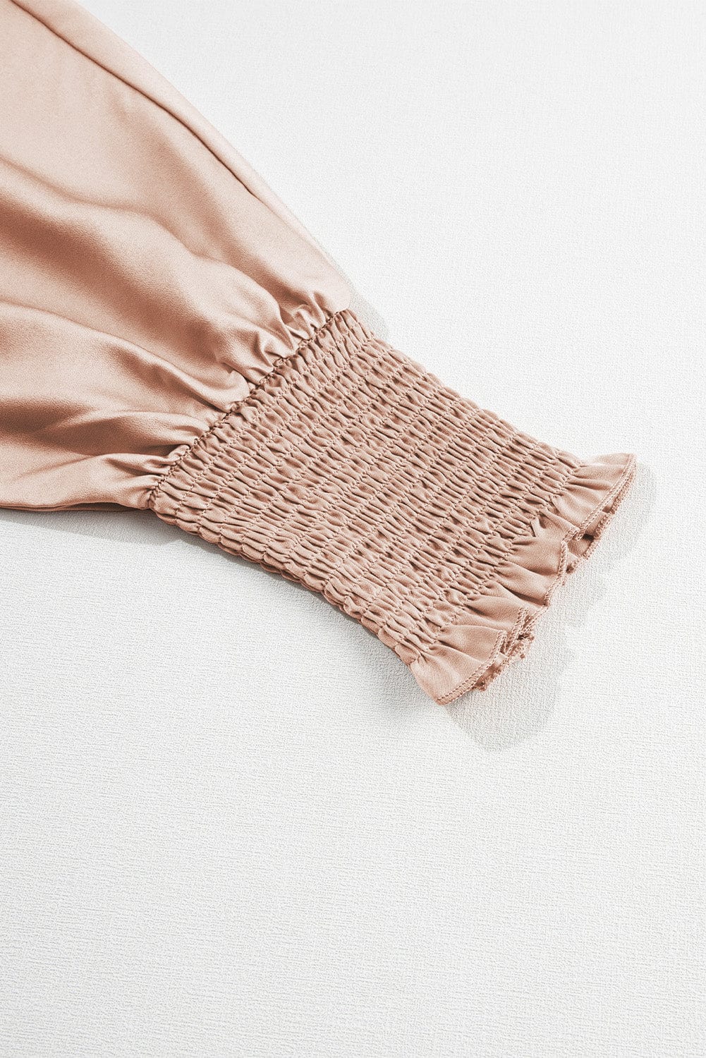 Satin Smoke Gray Dolman Sleeve Blouse