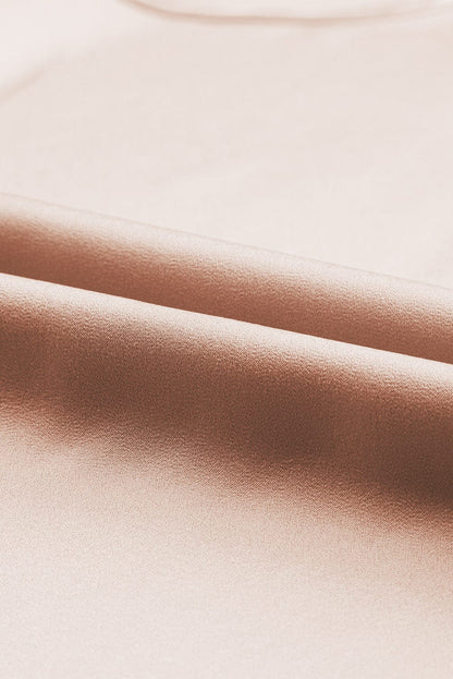 Satin Smoke Gray Dolman Sleeve Blouse