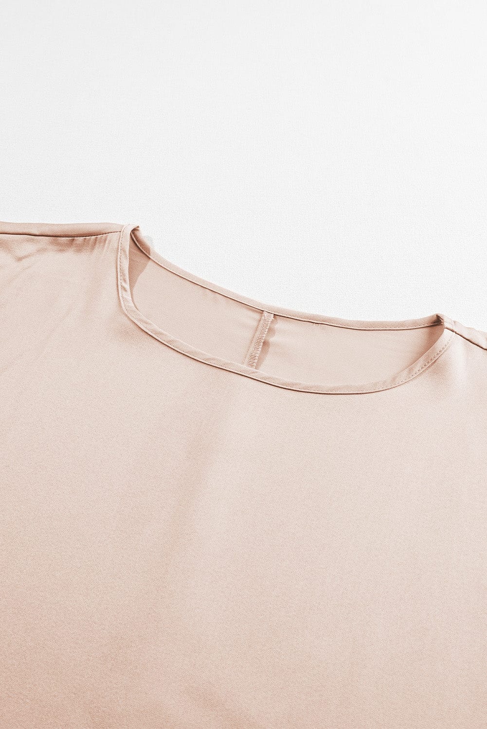 Satin Smoke Gray Dolman Sleeve Blouse