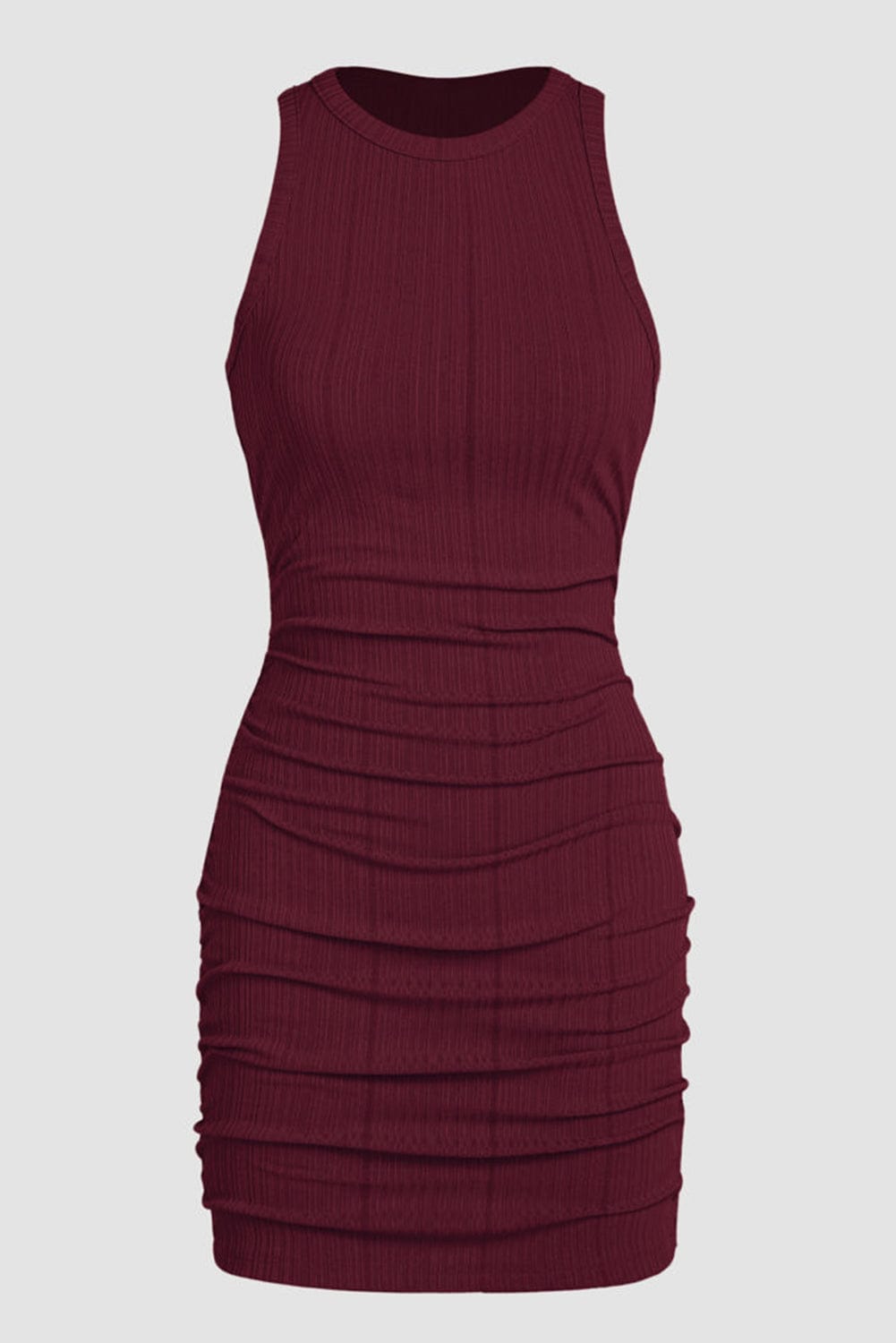 Scarlet Dahlia Ribbed Bodycon Tank Dress