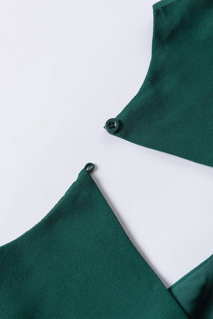 Seafoam Green Sweetheart Neck Ruffle Midi Dress with Shirred Open Back