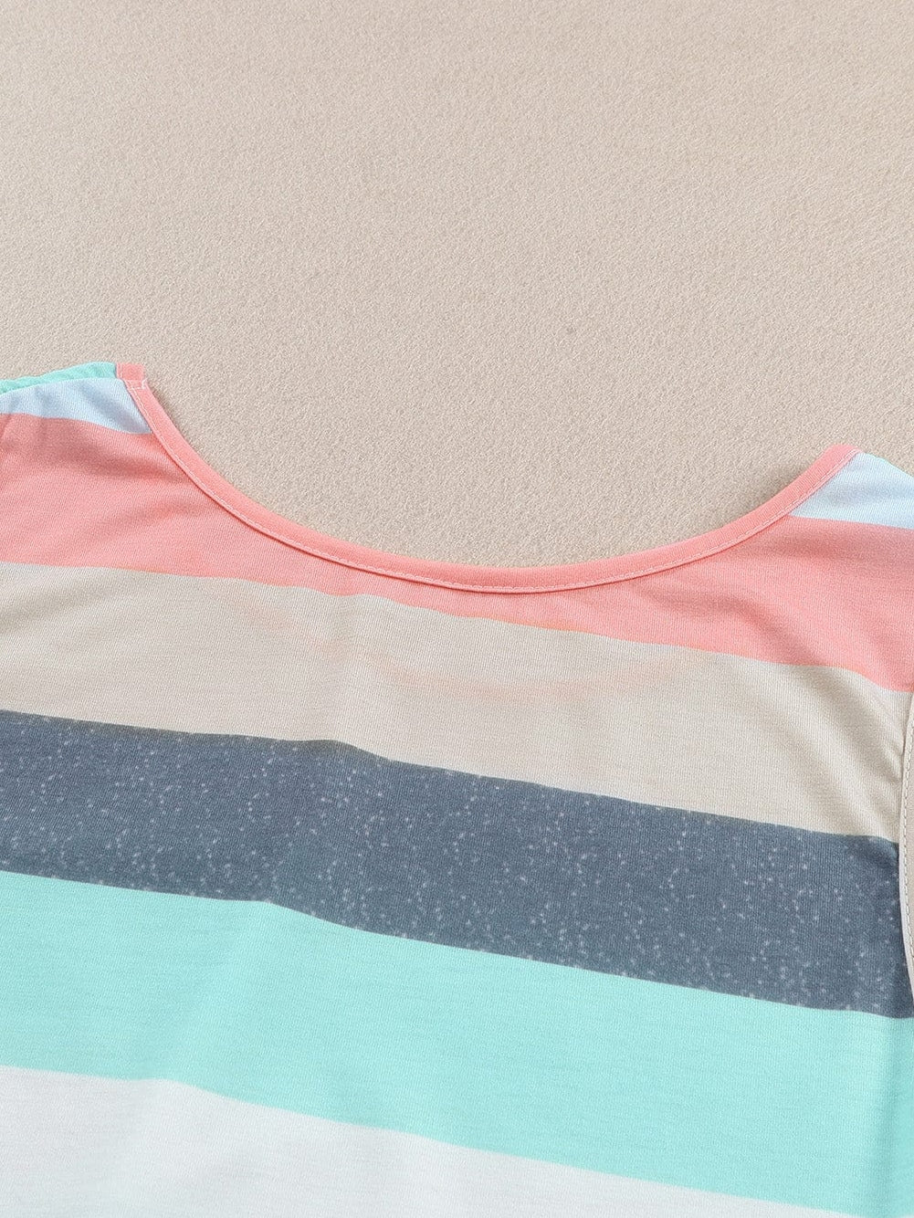 Sequin Striped Tank Top with Multicolor Pocket