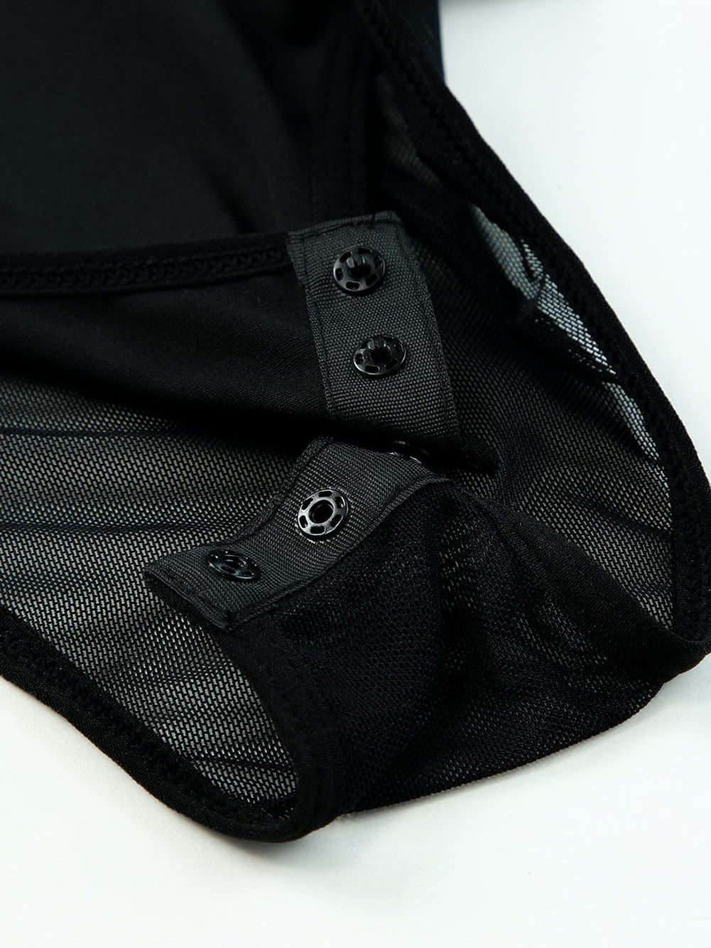 Shimmering Black Sleeveless Diamante Funnel Neck Bodysuit