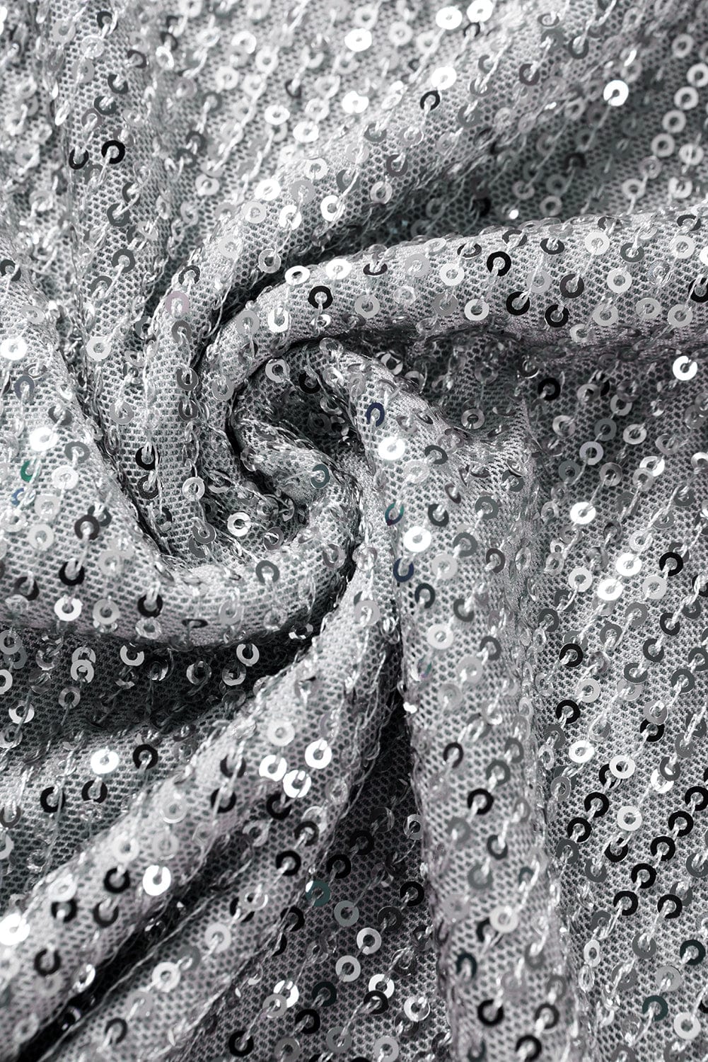 Shimmering Short Sleeve Sequin Top with Ruched Puff Detail