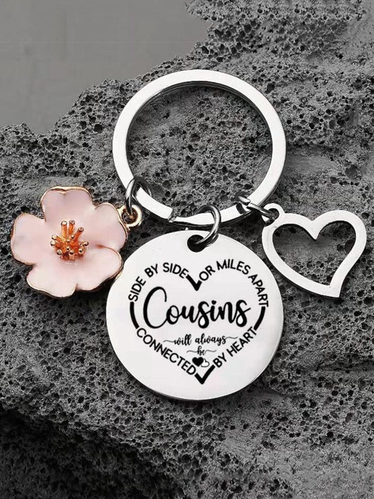 Silvery Cousins Stainless Steel Key Ring