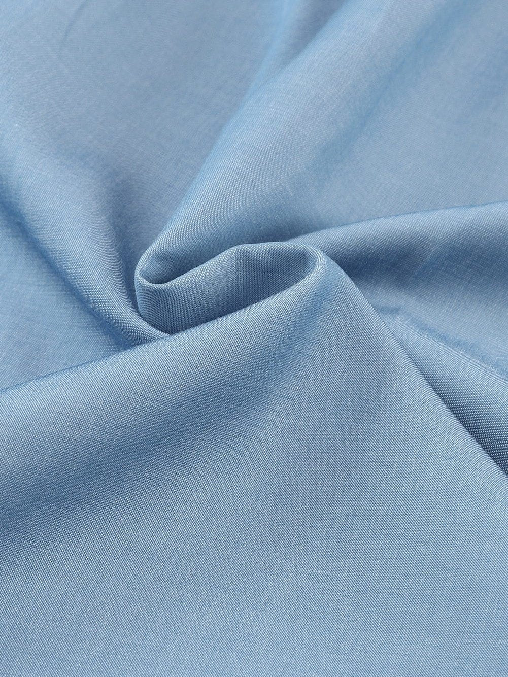 Sky Blue Embroidered Bohemian Mini Dress with Ruffle Sleeves