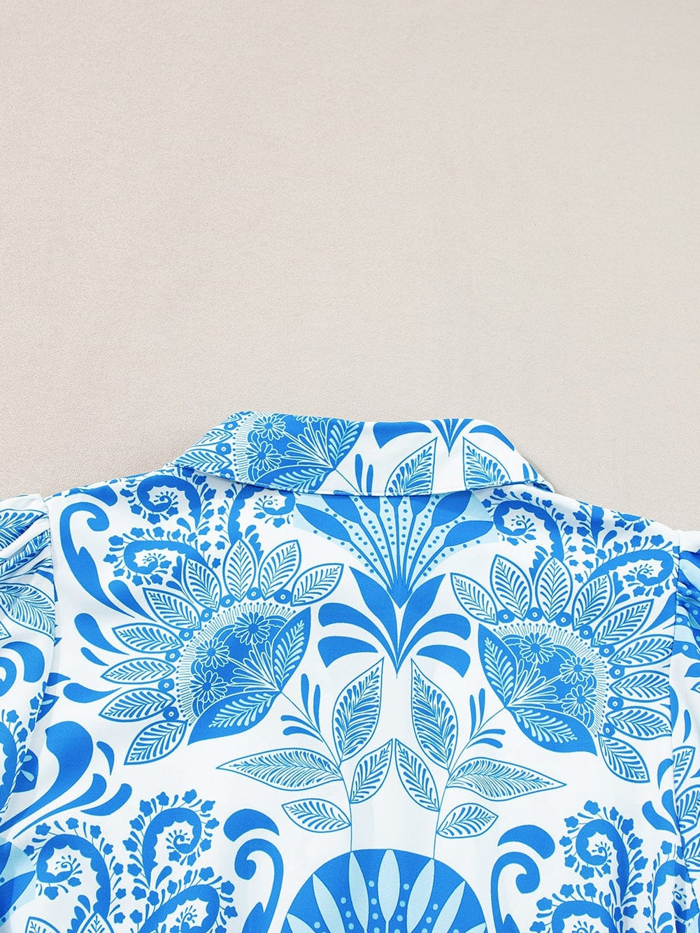 Sky Blue Floral Print Ruffled Mini Dress with Drawstring Waist