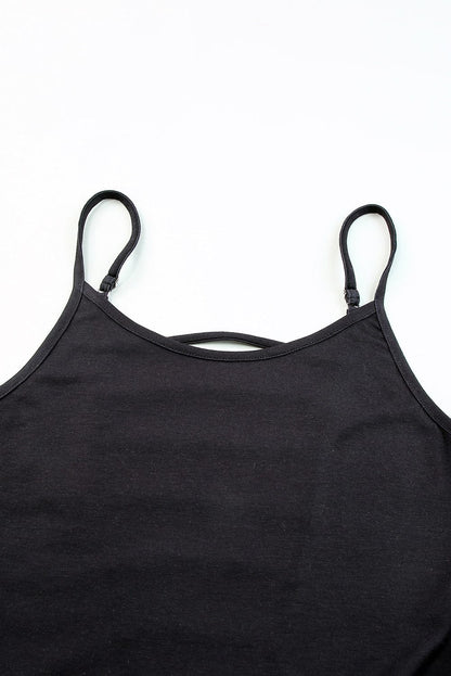 Sky Blue Tie Dye Maxi Dress with Spaghetti Straps and Slit