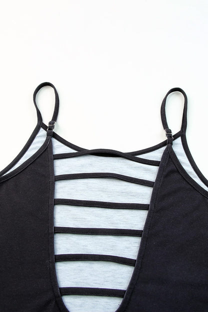 Sky Blue Tie Dye Maxi Dress with Spaghetti Straps and Slit