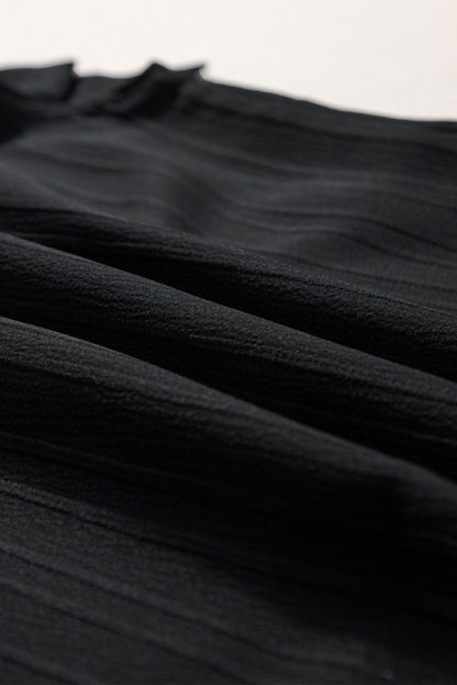 Sleek Black Bowknot Detail Asymmetrical Tank Top