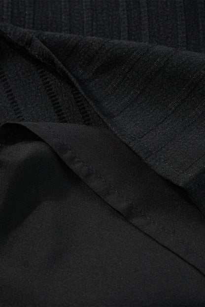 Sleek Black Bowknot Detail Asymmetrical Tank Top