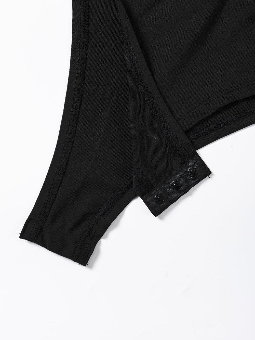 Sleek Black Ribbed Sleeveless Bodysuit with Mock Neck Zip-Up Style