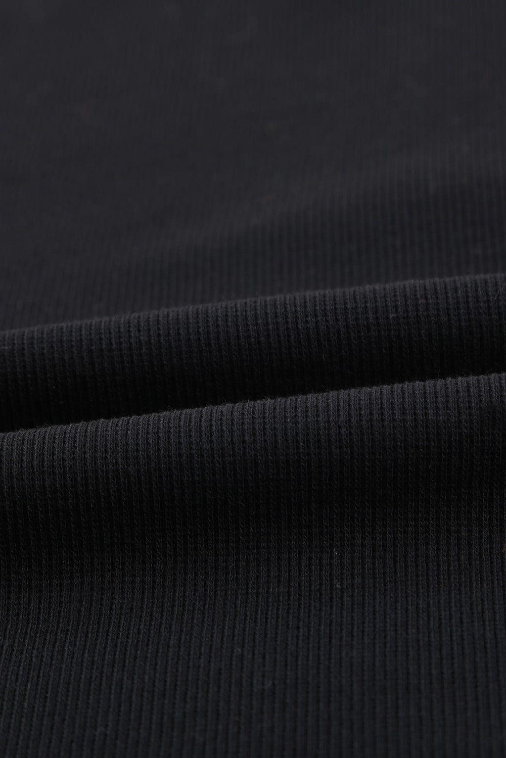 Sleek Black Ribbed Tank Top with Button Detail